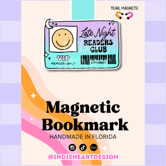Late Night Readers Club | Magnetic Bookmark: No