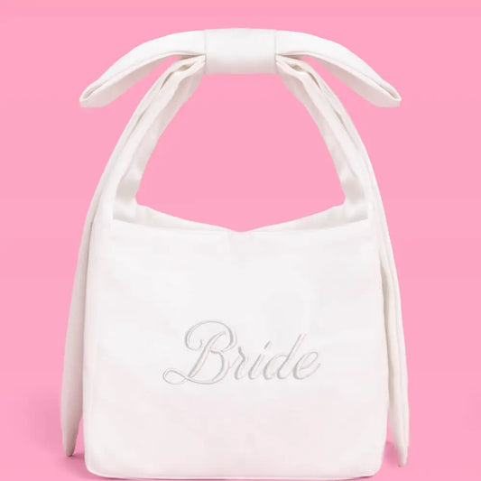 White Bow Purse
