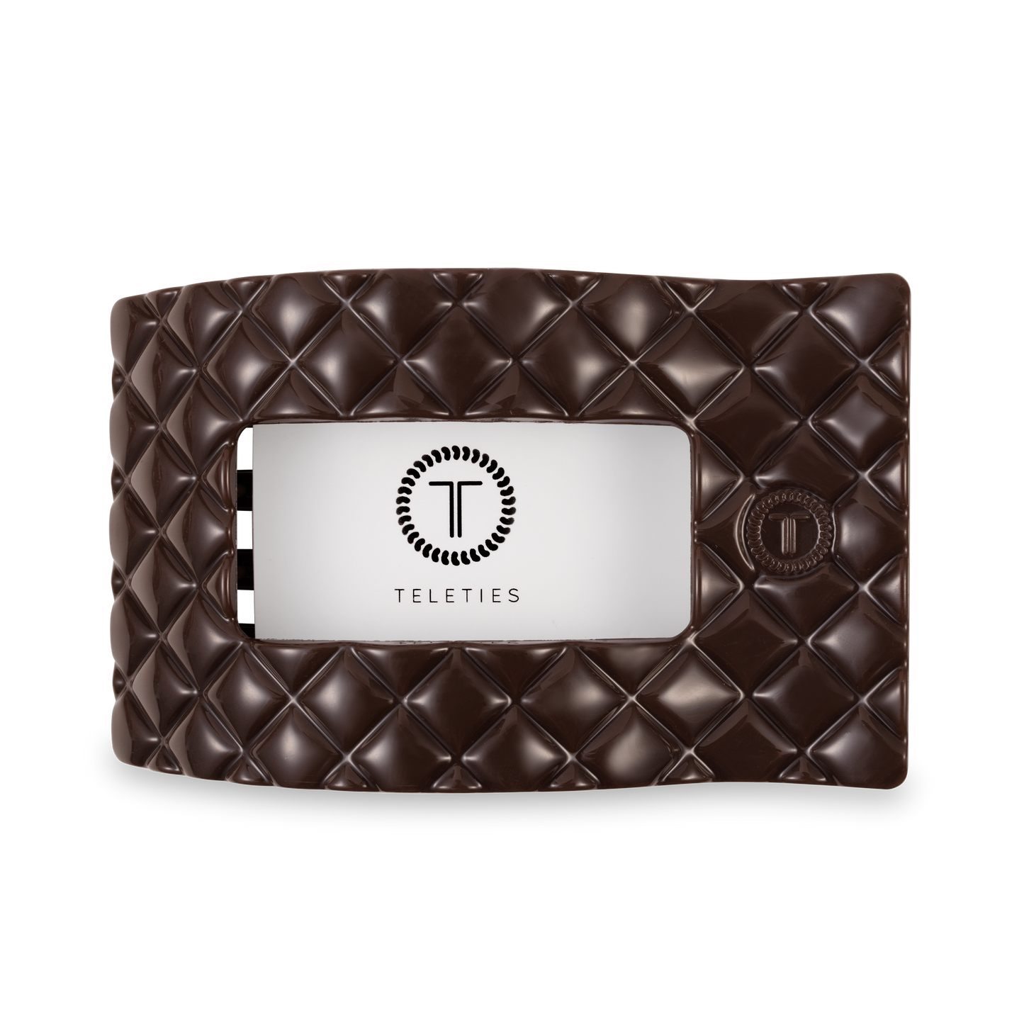 Flat Rectangle Hair Clip | Large | Truly Taupe Quilted