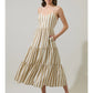 Valera Striped Trisha Tiered Midi Dress