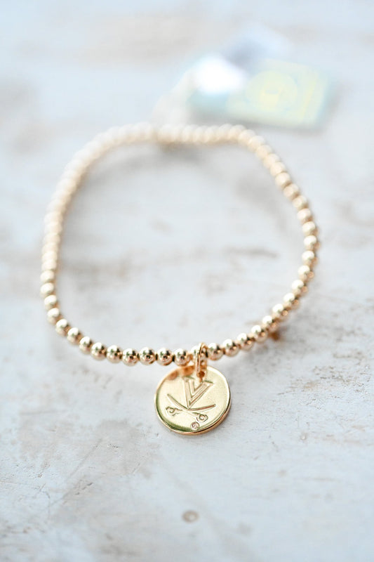 eCollegiate Classic 3mm Bracelet - UVA Disc - She Chester