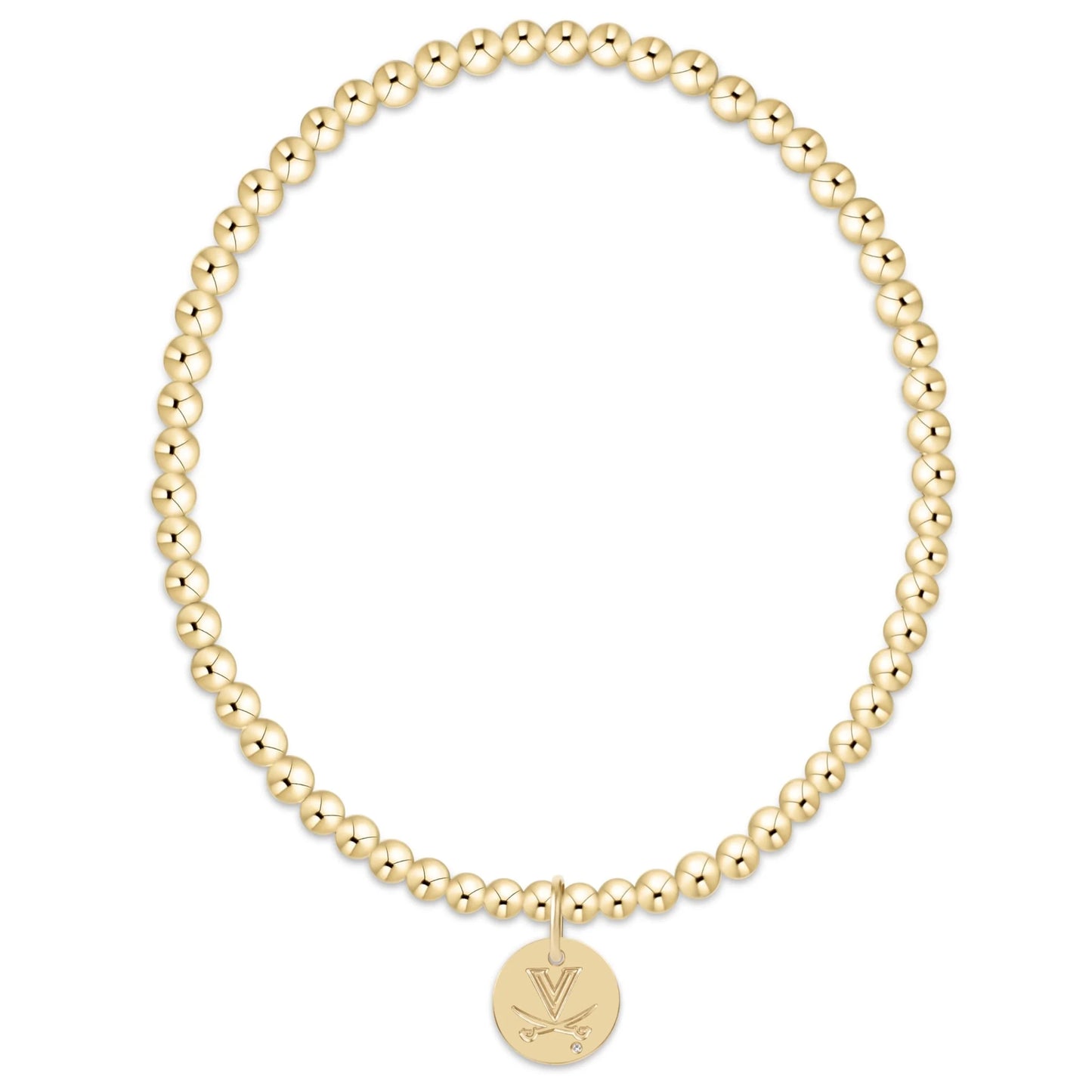 eCollegiate Classic 3mm Bracelet - UVA Disc - She Chester