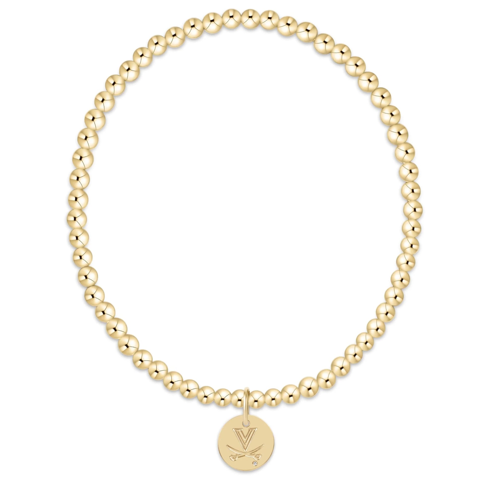 eCollegiate Classic 3mm Bracelet - UVA Disc - She Chester