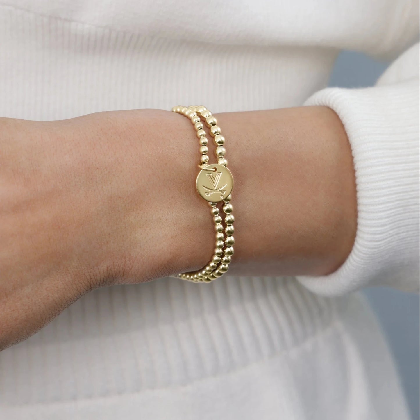 eCollegiate Classic 3mm Bracelet - UVA Disc - She Chester