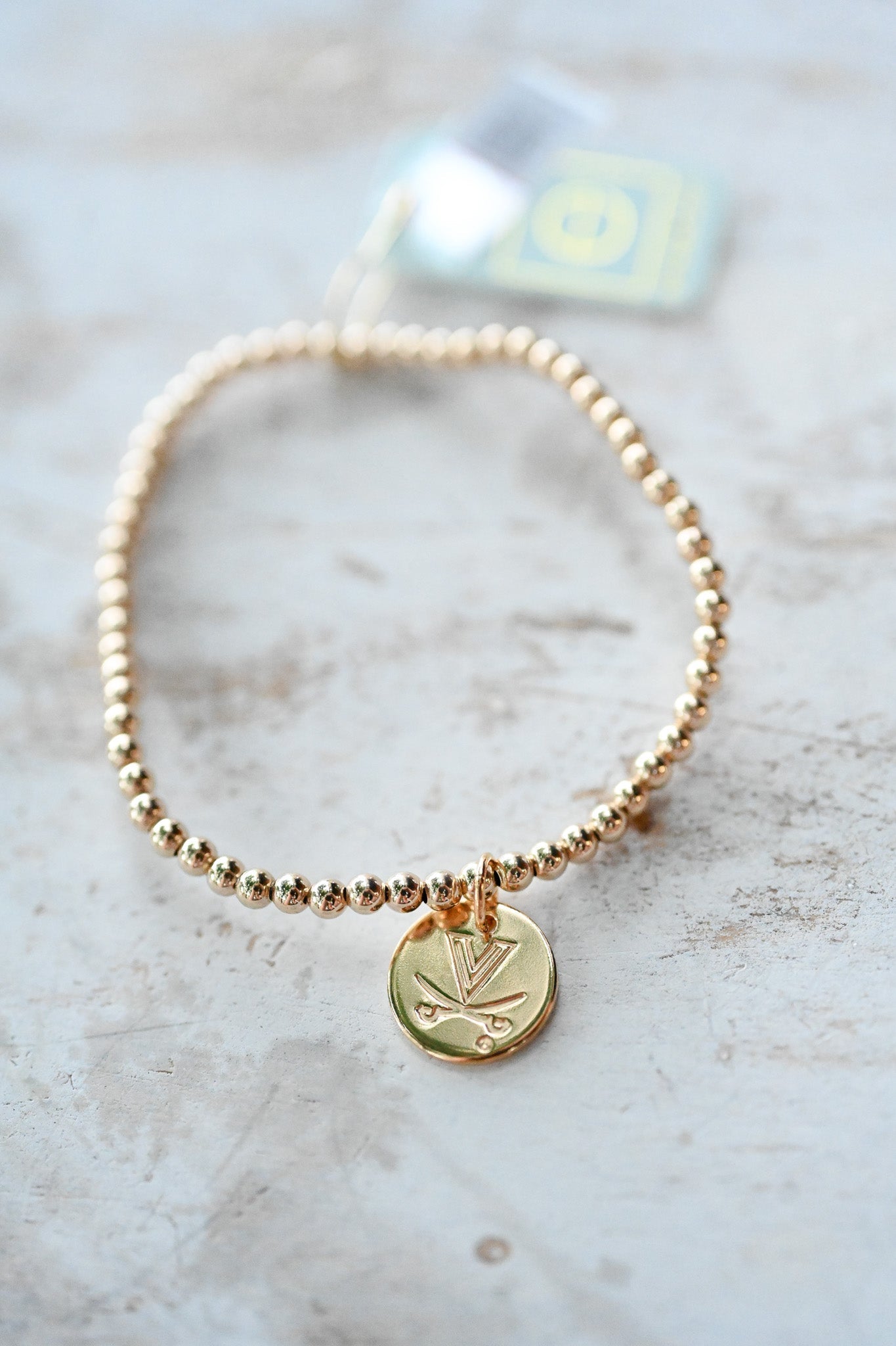 eCollegiate Classic 3mm Bracelet - UVA Disc - She Chester