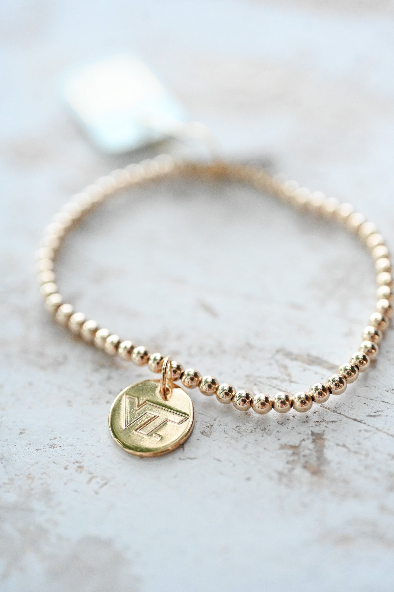 eCollegiate Classic 3mm Bracelet - Virginia Tech Disc - She Chester
