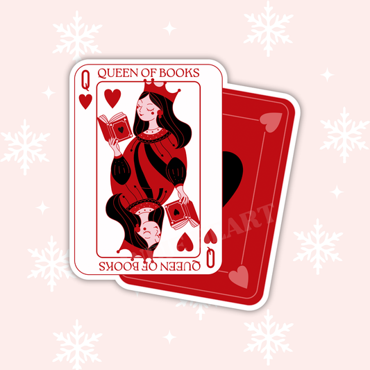 Queen Of Books Sticker: 2.5"