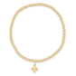3mm Gold Beaded Cross