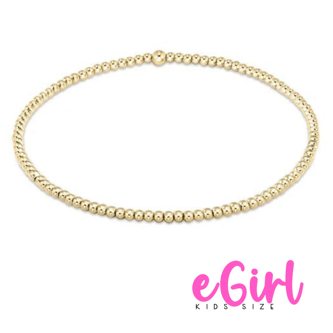 EGIRL Classic Gold 2mm Bead Bracelet (KIDS) - She Chester