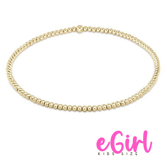 EGIRL Classic Gold 2mm Bead Bracelet (KIDS) - She Chester