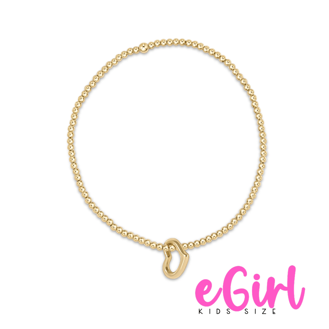EGIRL Classic Gold 2mm Love Small Charm (KIDS) - She Chester