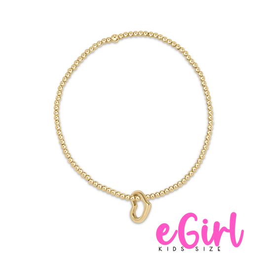 EGIRL Classic Gold 2mm Love Small Charm (KIDS) - She Chester