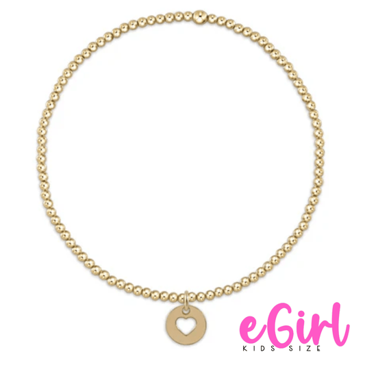 EGIRL Classic Gold 2mm Love Small Disc (KIDS) - She Chester