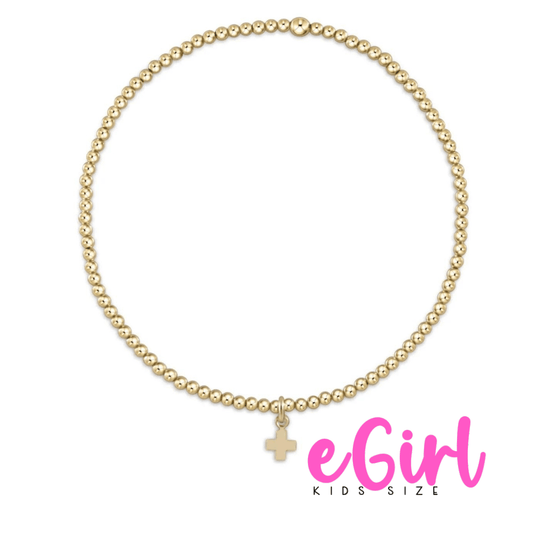 EGIRL Classic Gold 2mm SC Small Charm Bracelet (KIDS) - She Chester