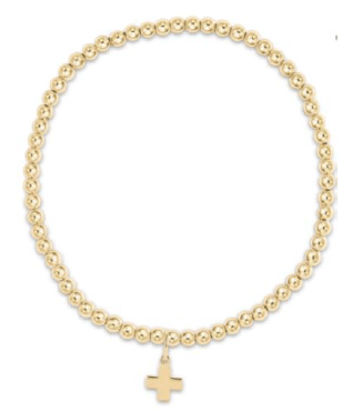 EGIRL Classic Gold 3mm Signature Cross Charm (KIDS) - She Chester