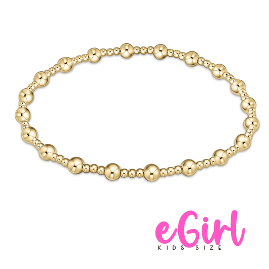 EGIRL Classic Gold Sincerity 4mm Bead Bracelet (KIDS) - She Chester