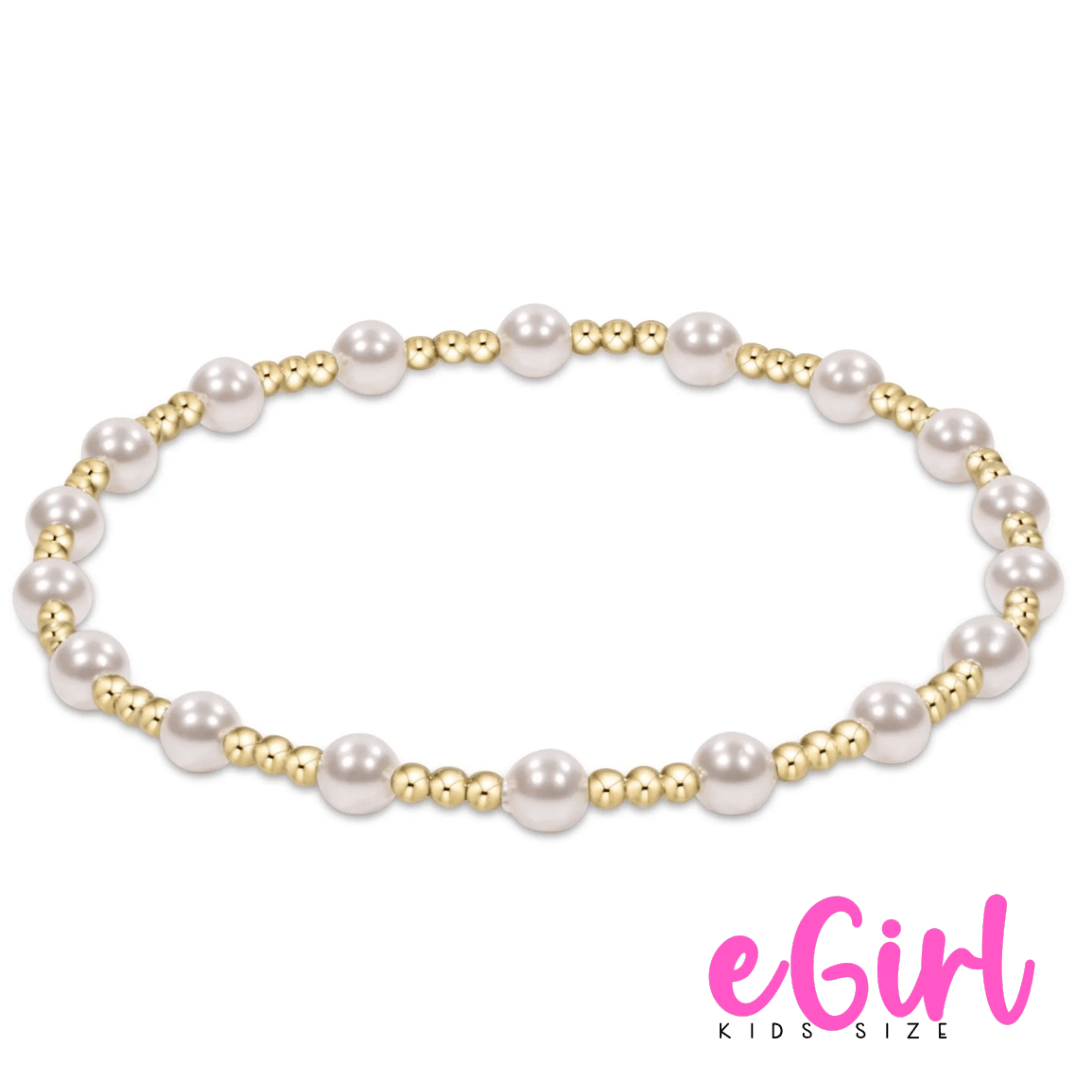 EGIRL Classic Serenity 4mm Pearl Bead Bracelet (KIDS) - She Chester