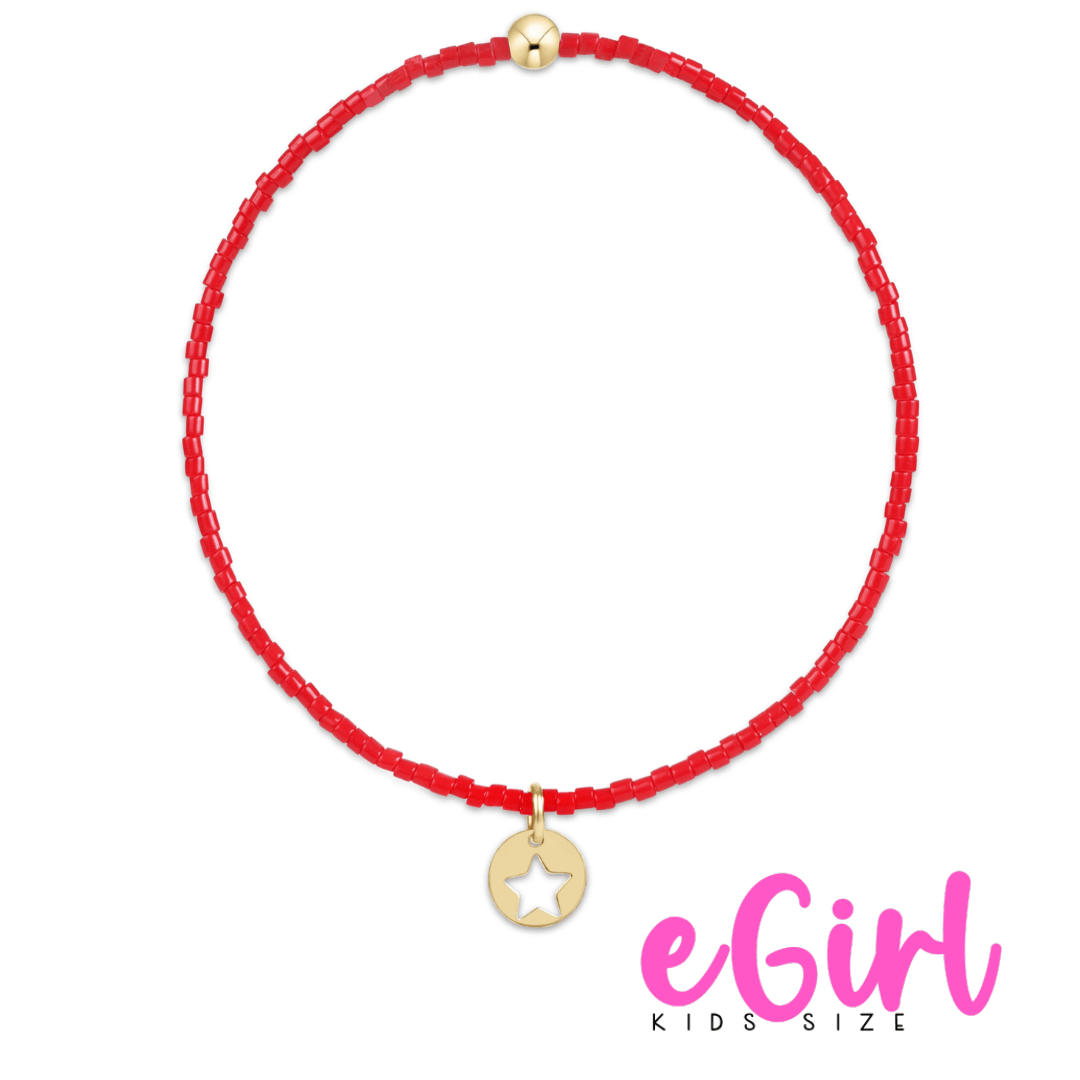 egirl Hope Classic Bracelet Bright Red Star Small Gold - She Chester