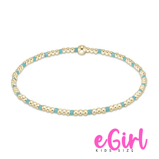 EGIRL HOPE SINCERITY PATTERN 2MM BEAD BRACELET - TURQUOISE - She Chester