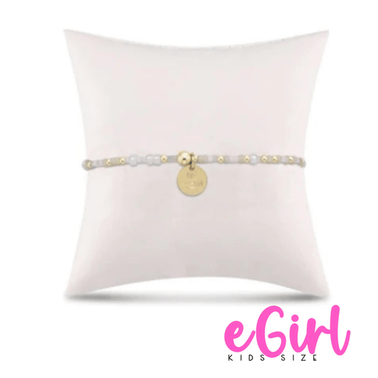 EGIRL HOPE UNWRITTEN BRACELET - CALL ME ON MY SHELLPHONE - BE YOU. SMALL GOLD DISC - She Chester