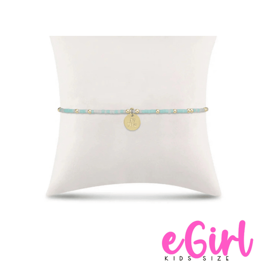 EGIRL HOPE UNWRITTEN BRACELET - MAN, I TEAL LIKE A WOMAN - BE YOU. SMALL GOLD DISC - She Chester