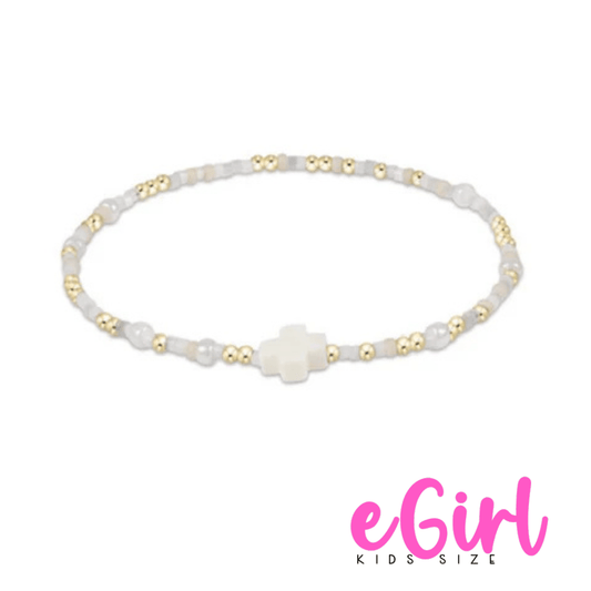 EGIRL HOPE UNWRITTEN SIGNATURE CROSS BRACELET - CALL ME ON MY SHELLPHONE - She Chester