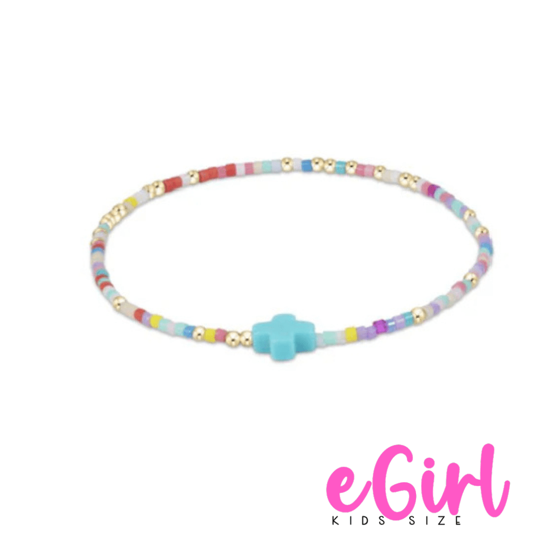 EGIRL HOPE UNWRITTEN SIGNATURE CROSS BRACELET - HOT MESS - She Chester