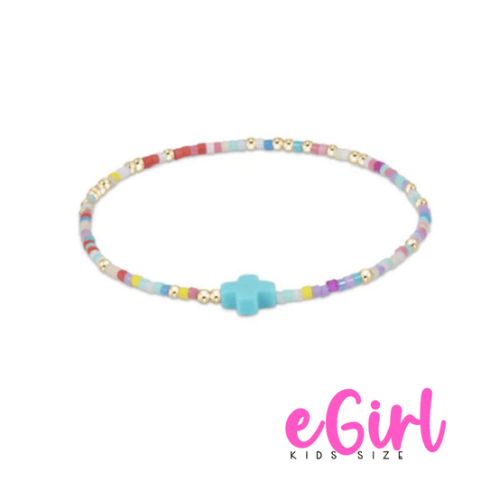 EGIRL HOPE UNWRITTEN SIGNATURE CROSS BRACELET - HOT MESS - She Chester