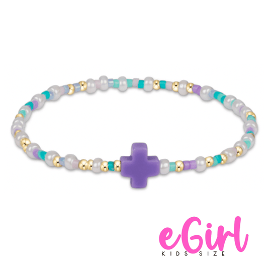 EGIRL HOPE UNWRITTEN SIGNATURE CROSS BRACELET - HOW DO YOU LILAC ME NOW? - She Chester