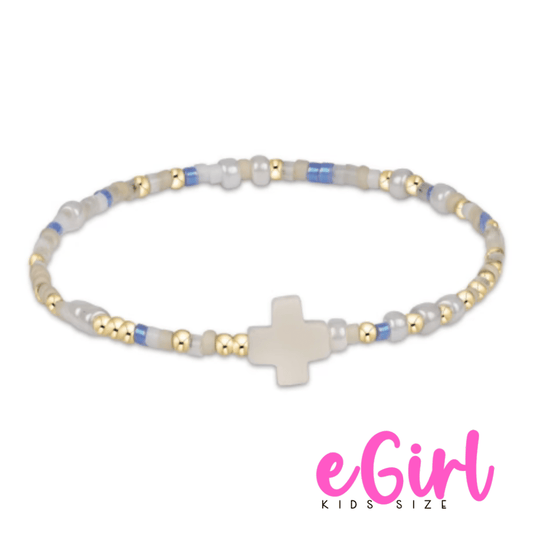 EGIRL HOPE UNWRITTEN SIGNATURE CROSS BRACELET - SKINNY DIPPIN' - She Chester