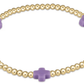 EGIRL Signature Cross 3mm Purple Gold Bead Bracelet (KIDS) - She Chester