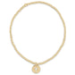 EGIRL Classic Gold 2mm Blessed Cross Disc Bead Bracelet (KIDS)