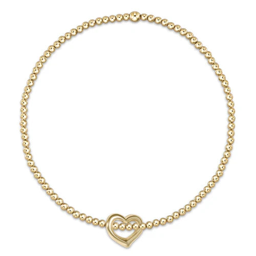 egirl Classic Gold 2mm Bead Bracelet - Love Small (KIDS)