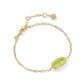 ELAINA LUXE CHAIN BRACELET GOLD LIGHT GREEN CZ - She Chester