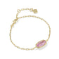ELAINA LUXE CHAIN BRACELET GOLD LIGHT PINK CZ - She Chester