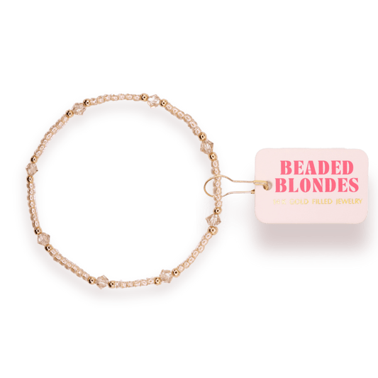 Eleanor Bracelet in Champagne: Standard 6.75 inch - She Chester