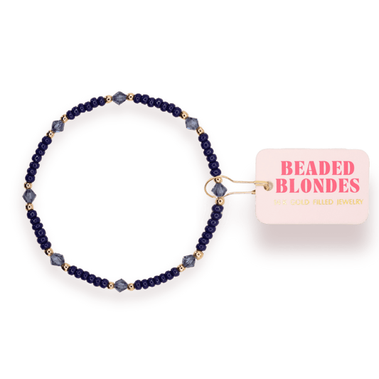 Eleanor Bracelet in Denim: Standard 6.75 inch - She Chester