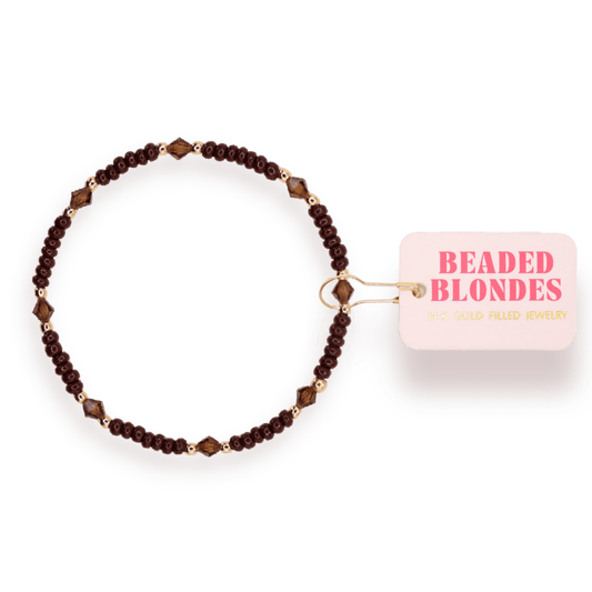 Eleanor Bracelet in Mocha: Standard 6.75 inch - She Chester