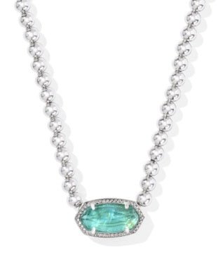Elisa Beaded Necklace Rhodium Bright Illusion - She Chester