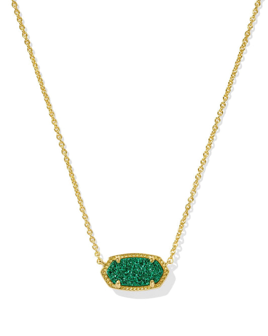 Elisa Gold Bright Green Drusy - She Chester