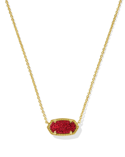 Elisa Gold Bright Red Drusy - She Chester