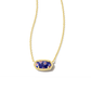 Elisa Necklace Gold Cobalt Blue Mosaic - She Chester