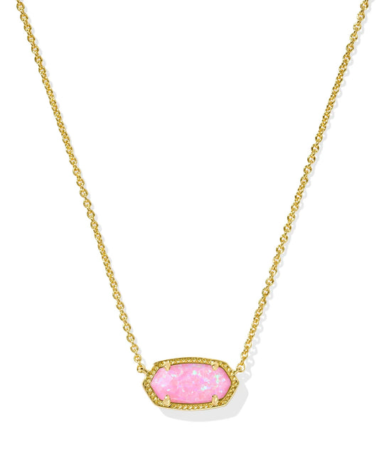 Elisa Necklace Gold Light Carnation Pink Opal - She Chester