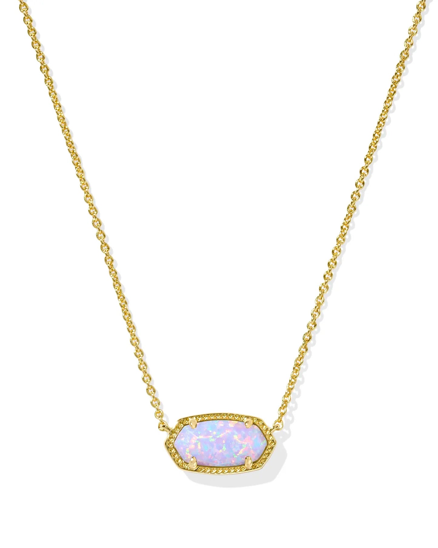 Elisa Necklace Gold Light Lilac Opal - She Chester