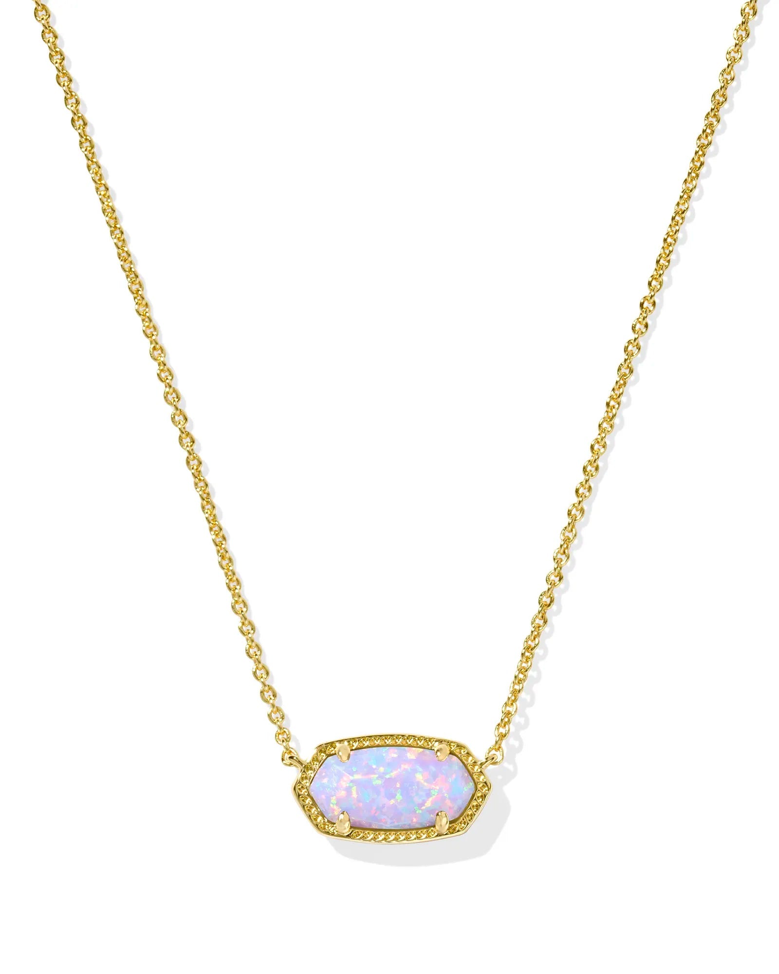 Elisa Necklace Gold Light Lilac Opal - She Chester