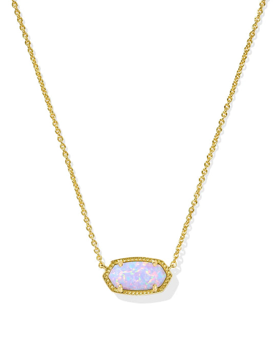 Elisa Necklace Gold Light Lilac Opal - She Chester