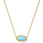 Elisa Necklace Gold Light Teal Opal - She Chester