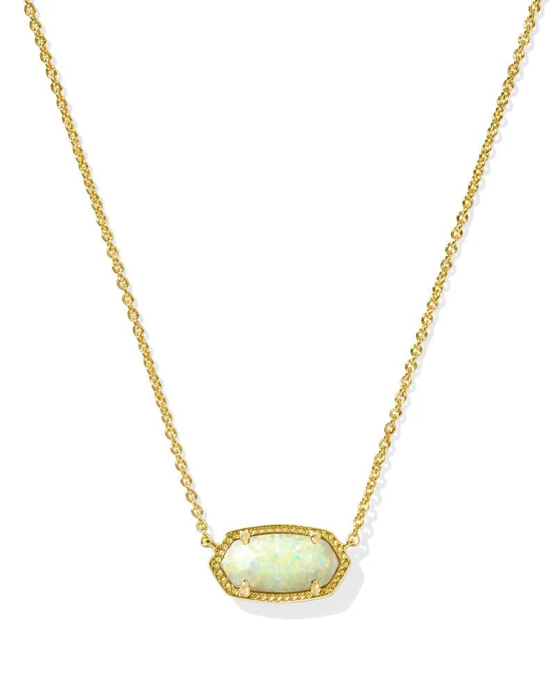 Elisa Necklace Gold Light Yellow Opal - She Chester
