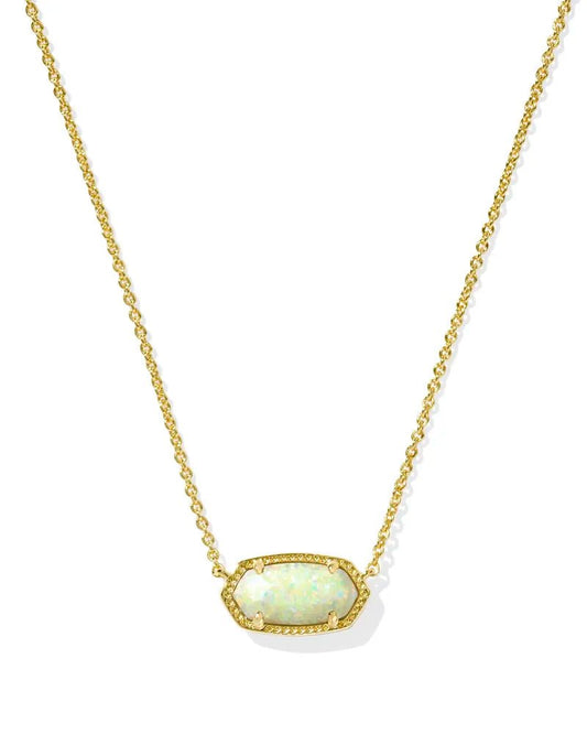 Elisa Necklace Gold Light Yellow Opal - She Chester