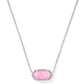 Elisa Necklace Rhodium Light Carnation Pink Opal - She Chester